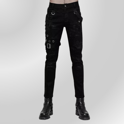 Gothic Black Pants for Men PUNK RAVE