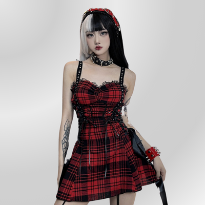 Gothic Plaid Dress