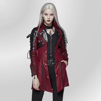 Gothic Red Jacket PUNK RAVE