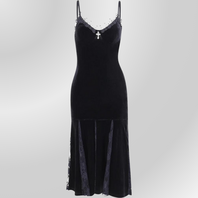 Long Black Lace Dress