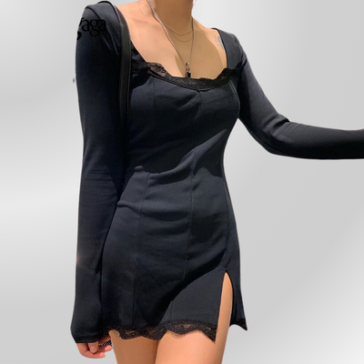Gothic Black Lace Dress