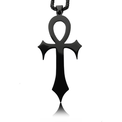 Ankh Black Necklace