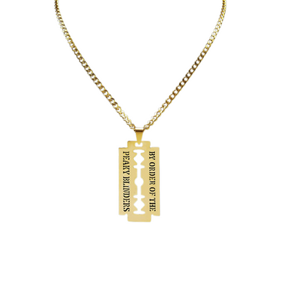 Razor Necklace Rock Gold