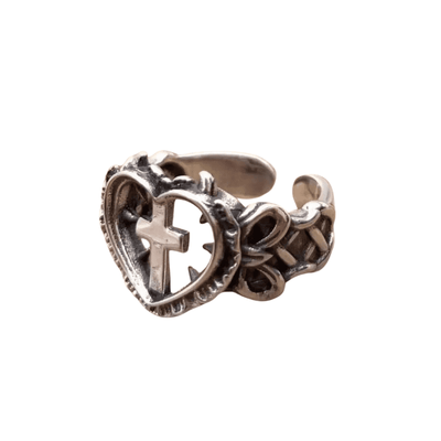 Heart and Cross Ring