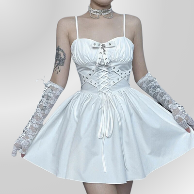 Gothic White Dress