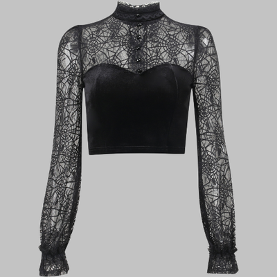 Top Gothic Women Lace Victorian