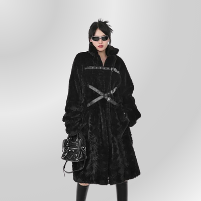 Gothic Coat Black Fur