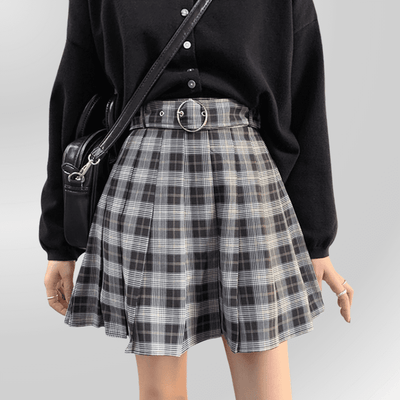 Gothic Short Plaid Skirt - Skotgoth