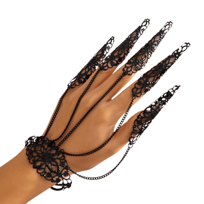 Black Long Finger Bracelet