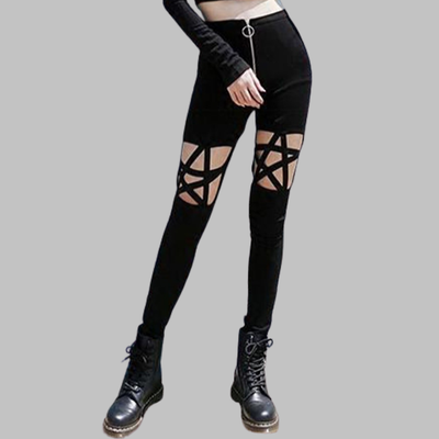 Gothic Black Star Pants