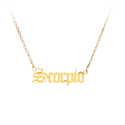 Gothic Letter Necklace