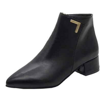 Black Smooth Gothic Heels