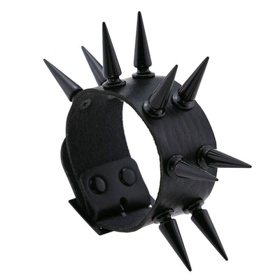 Gothic Spiked Thorn Black Bracelet