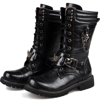 Black Goth Gothic Boots for Men