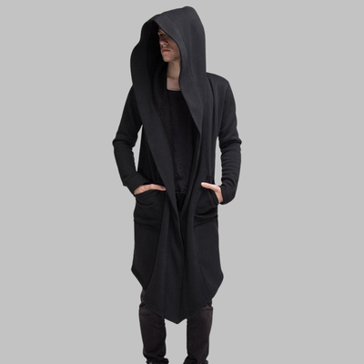 Long Black Gothic Coat for Men