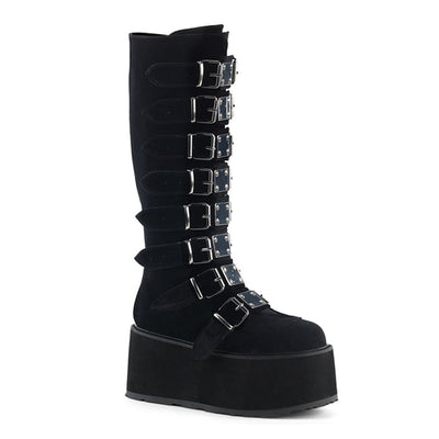 Gothic Wedge Black Boots