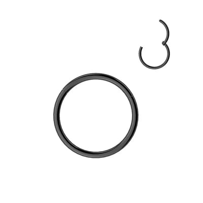 Nose Piercing Black Ring