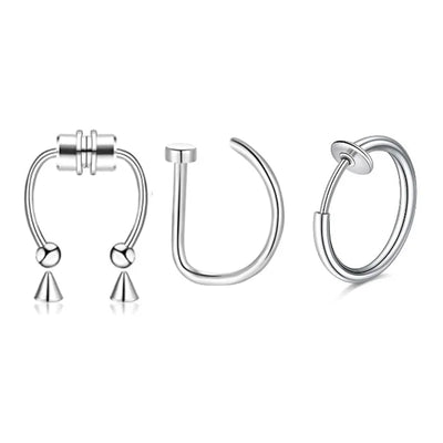 Faux Nose Piercing Silver