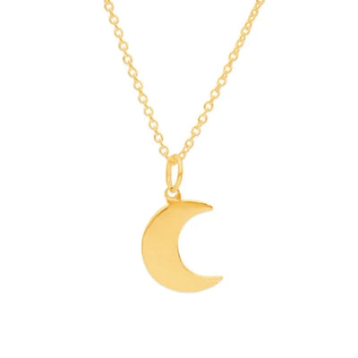 Gothic Moon Gold Necklace
