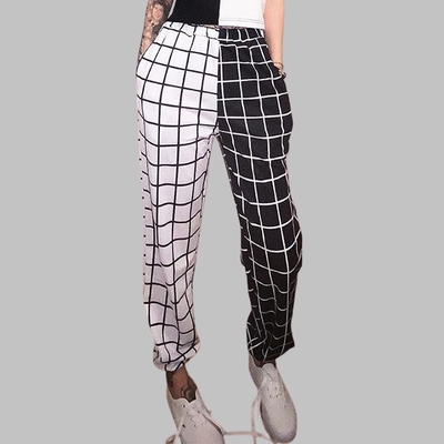 Gothic Women's Pants Black and White