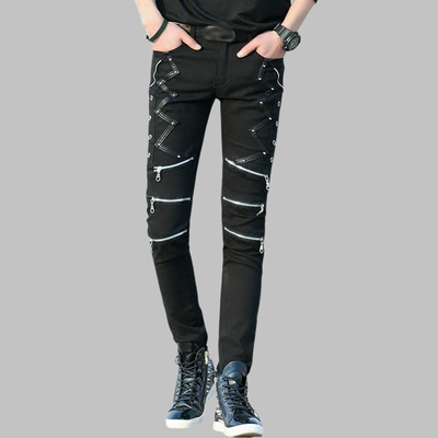 Gothic Black Pants for Men
