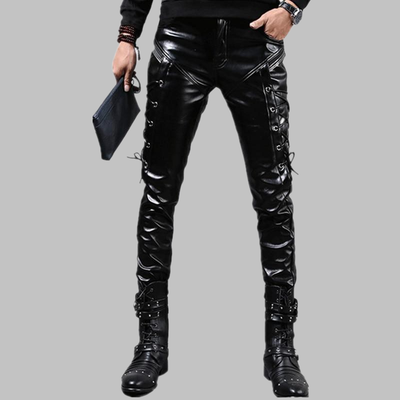 Gothic Men's Faux Leather Pants