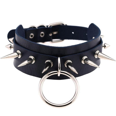 Gothic Black Studded Necklace