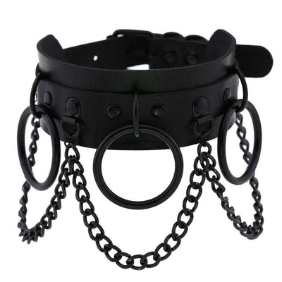 Gothic Black Necklace for Women 43cm