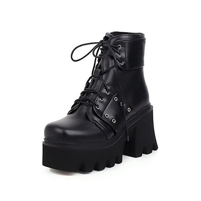 Gothic Black Platform Shoes