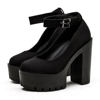 Black High Heel Gothic Shoes